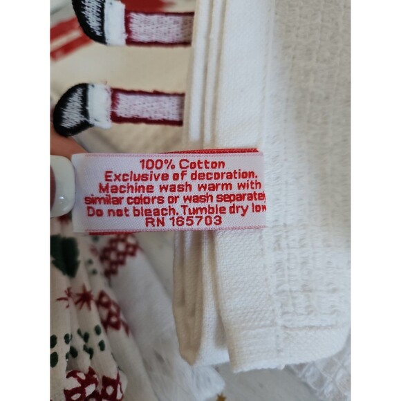 North Spruce Lane and Peppermint Place Christmas Kitchen Towels Santa/Trees - Picture 6 of 7